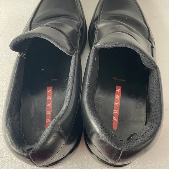 Prada Black Leather Loafers - Picture 8 of 10